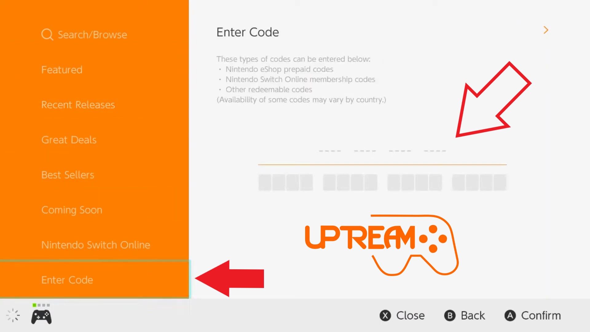 Nintendo Switch Enter Code